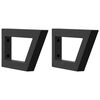vidaXL Supports d'&eacute;tag&egrave;res pour lavabo 2 pcs noir trap&egrave;ze acier