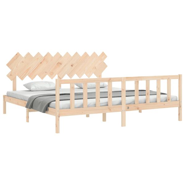 vidaXL Cadre de lit sans matelas 200x200 cm bois massif de pin