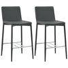 vidaXL Ensemble de bar 3 pcs Similicuir Gris