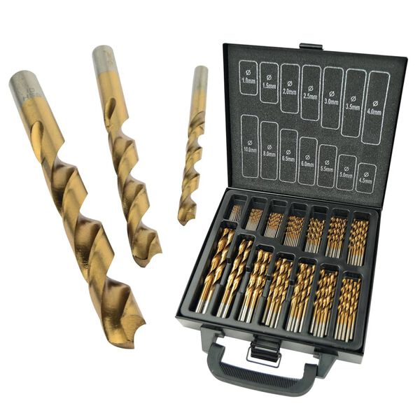 Br&uuml;der Mannesmann Ensemble de forets en acier rapide 99 pcs Titanium