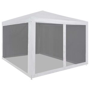 vidaXL Tente de r&eacute;ception avec 4 parois en maille 3 x 3 m