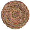vidaXL Tapis de zone Multicolore &Oslash; 90 cm Jute