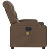 vidaXL Fauteuil inclinable de massage &eacute;lectrique marron tissu