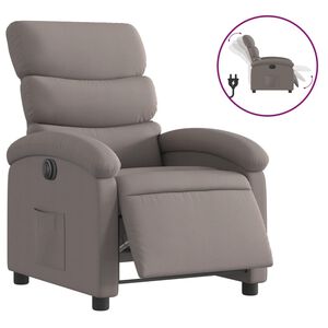 vidaXL Fauteuil inclinable &eacute;lectrique Taupe Tissu
