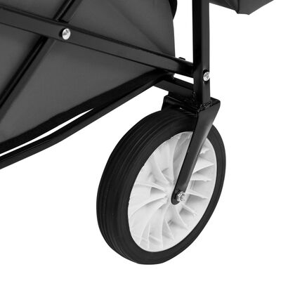 vidaXL Chariot à main pliable avec toit Acier Gris