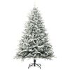 vidaXL Sapin de No&euml;l artificiel &agrave; flocons de neige Vert 180 cm PVC/PE