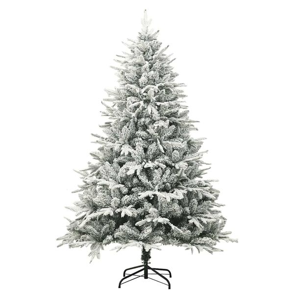 vidaXL Sapin de No&euml;l artificiel &agrave; flocons de neige Vert 180 cm PVC/PE