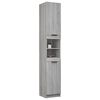 vidaXL Armoire de bain Sonoma gris 32x34x188,5 cm Bois d'ingénierie