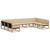 vidaXL Ensemble de canap&eacute;s d'ext&eacute;rieur 9 pc Blanc et Beige