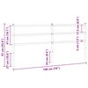 vidaXL T&ecirc;te de lit de remplacement m&eacute;tal blanc 193 cm