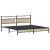 vidaXL Cadre de lit en métal sans matelas chêne sonoma 193x201 cm