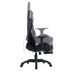 vidaXL Fauteuil de jeux vid&eacute;o avec repose-pied Noir Similicuir