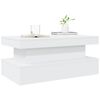 vidaXL Table basse avec lumières LED blanc 90x50x40 cm