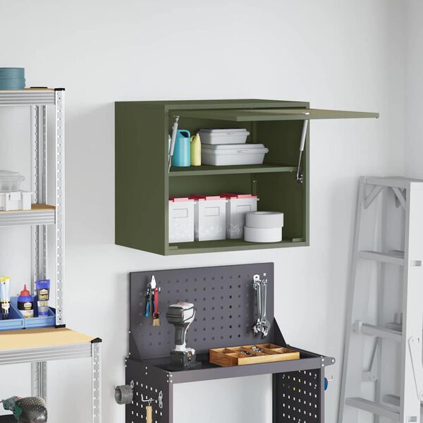 vidaXL Armoire murale pour garage Vert olive 60 x 40 x 53 cm