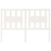 vidaXL T&ecirc;te de lit Blanc 125,5x4x100 cm Bois massif de pin