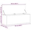vidaXL Bo&icirc;te de rangement ch&ecirc;ne fum&eacute; 102x35x35 cm bois d'ing&eacute;nierie