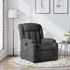 vidaXL Fauteuil de massage inclinable gris fonc&eacute; tissu