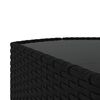 vidaXL Salon de jardin 4 pcs avec coussins Noir R&eacute;sine tress&eacute;e
