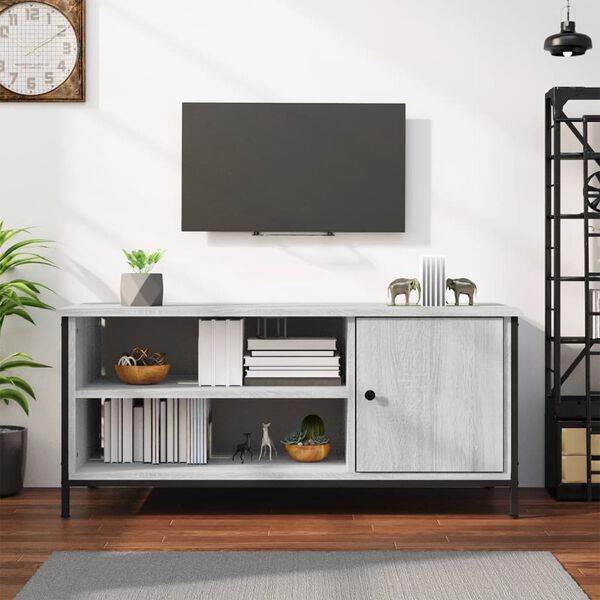 vidaXL Meuble TV sonoma gris 100x40x45 cm bois d'ing&eacute;nierie