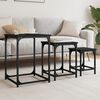 vidaXL Tables basses gigognes 3 pcs noir bois d'ing&eacute;nierie