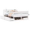 vidaXL Cadre de lit sans matelas blanc 150x200 cm bois de pin massif