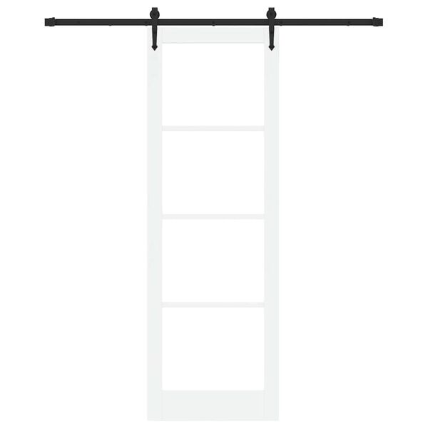 vidaXL Porte coulissante Blanc et Noir 78 x 232 cm