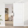 vidaXL Porte coulissante Blanc 93 x 202 cm Pin massif