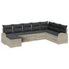 vidaXL Ensemble de Canap&eacute;s avec coussin 8 pcs Gris clair polyrotin