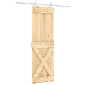 vidaXL Porte coulissante Naturel et Blanc 70 x 210 cm