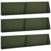 vidaXL Mur de sout&egrave;nement 6 pc 100 x 12 x 30 cm Acier Vert olive