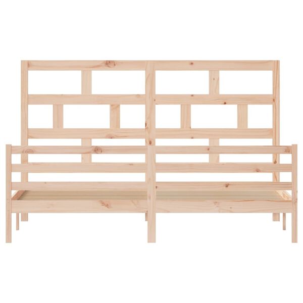 vidaXL Cadre de lit sans matelas bois massif 200x200 cm