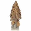 vidaXL Sapin de No&euml;l avec support 3 pcs Marron Bois de teck solide