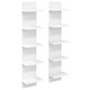 vidaXL &Eacute;tag&egrave;re Murale 2 pc Blanc 22 x 15 x 100 cm Bois d'ing&eacute;nierie
