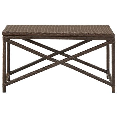 vidaXL Banc de jardin 80 cm Résine tressée Marron