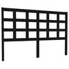 vidaXL T&ecirc;te de lit Noir 145,5x4x100 cm Bois massif de pin