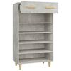 vidaXL Armoire &agrave; chaussures Gris b&eacute;ton 60x35x105 cm Bois d'ing&eacute;nierie
