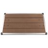 vidaXL Receveur de douche ext&eacute;rieur WPC Inox 110x62 cm Marron