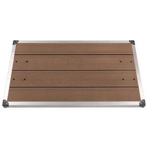 vidaXL Receveur de douche ext&eacute;rieur WPC Inox 110x62 cm Marron