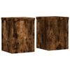 vidaXL Supports pour plantes 2 pcs ch&ecirc;ne fum&eacute; bois d'ing&eacute;nierie