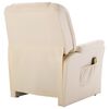 vidaXL Fauteuil de massage Cr&egrave;me Similicuir