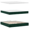 vidaXL Cadre de lit ottoman avec matelas vert fonc&eacute; 160x200 cm velours