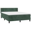 vidaXL Sommier &agrave; lattes de lit et matelas Vert fonc&eacute; 140x190cm Velours