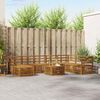 vidaXL Ensemble de canap&eacute; d'angle 9 pcs Naturel Bois d'Acacia Massif