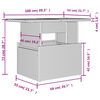 vidaXL Table de jardin dessus en verre gris 100x55x73cm résine tressée
