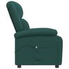 vidaXL Fauteuil inclinable &eacute;lectrique Vert fonc&eacute; Tissu