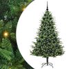 vidaXL Arbre de No&euml;l artificiel pr&eacute;-&eacute;clair&eacute; avec ensemble de boules