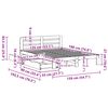 vidaXL Cadre de lit sans matelas cire marron 135x190cm bois pin massif