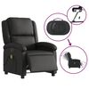 vidaXL Fauteuil de massage inclinable électrique noir cuir véritable