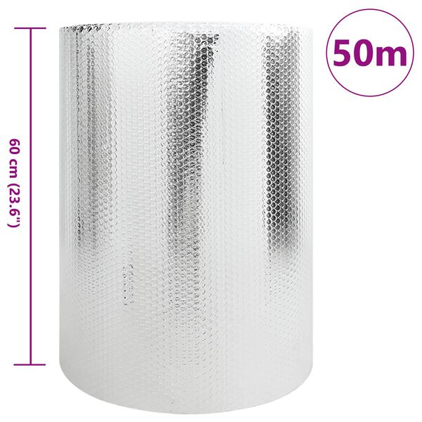 vidaXL R&eacute;flecteur de chaleur pour radiateur Argent&eacute; 50 x 0,6 m