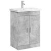 vidaXL Ensemble de mobilier de salle de bain Gris b&eacute;ton